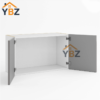 2 Frameless Gloss Gray Double Door Wall Microwave/Stove Bridge Cabinet 12″H.15″H.18″H.24’H