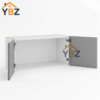 2 Frameless Gloss Gray Double Door Wall Microwave/Stove Bridge Cabinet 12″H.15″H.18″H.24’H