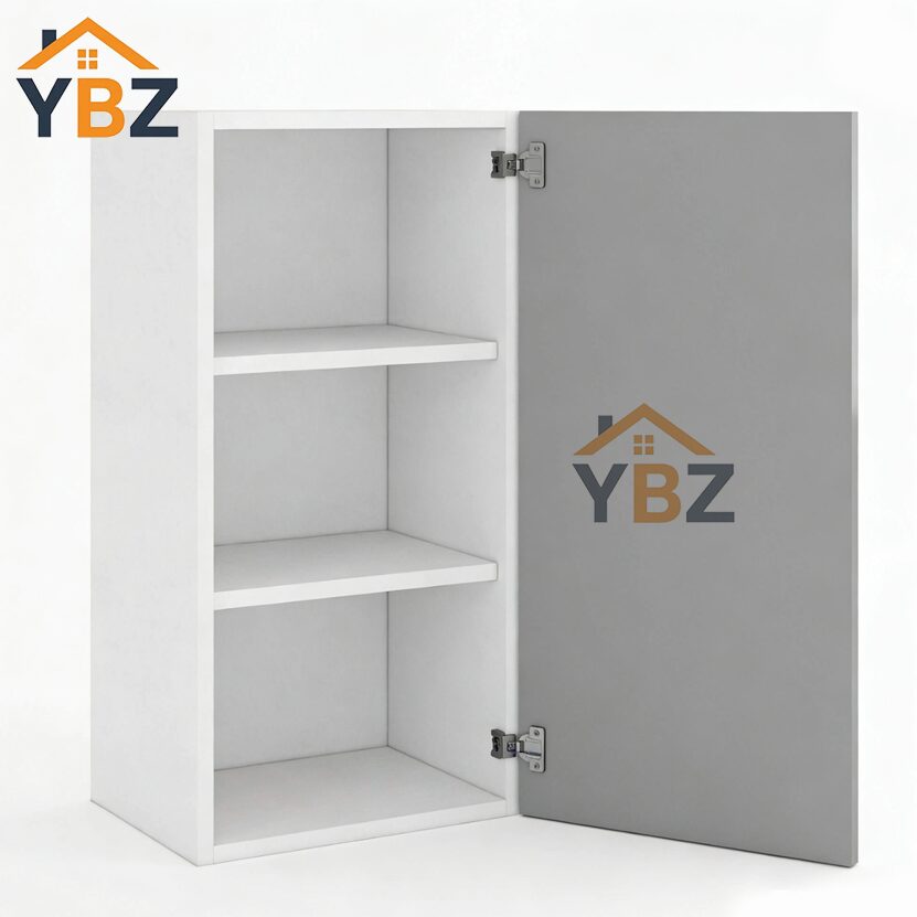 Frameless Gloss Gray 30″H 36″H 42″H Single Door Wall Cabinet
