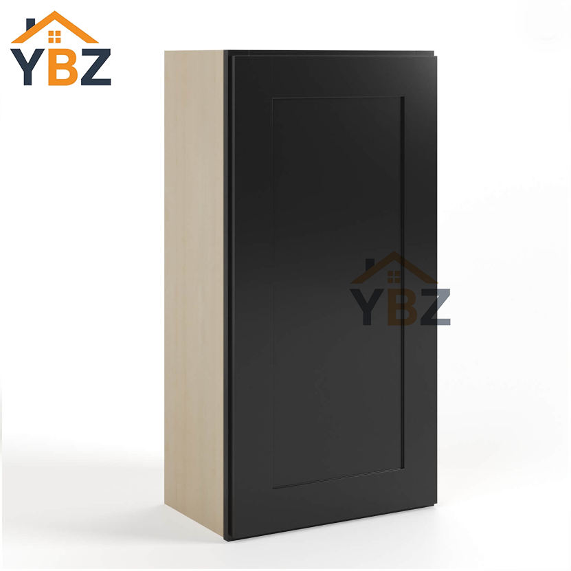 Black Shaker 30″36″42″ H Single Door Wall Cabinet