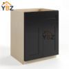 2 Black Shaker Base Cabinet with Double Doors and Drawers/Single Drawer