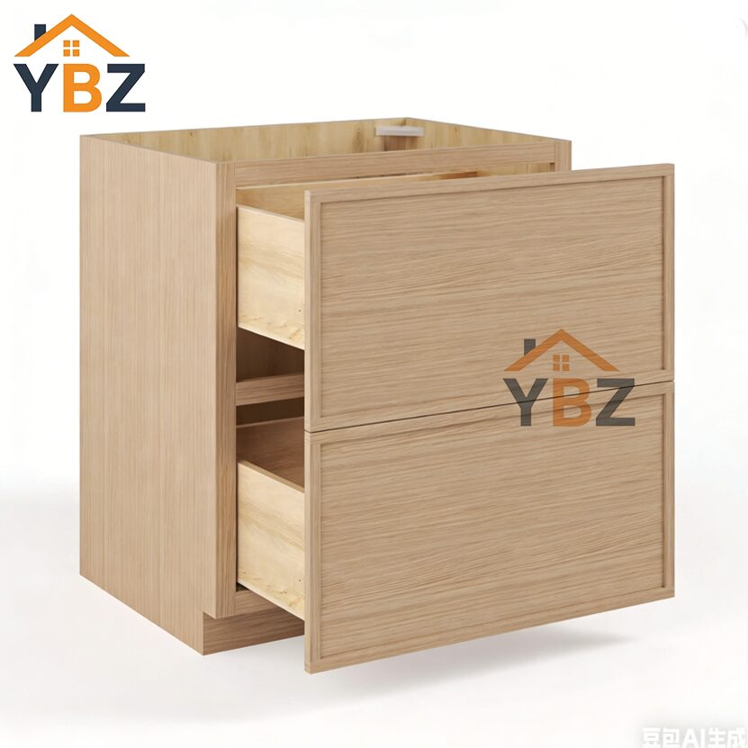 2 Slim Oak Shaker Two/Three Drawers Base