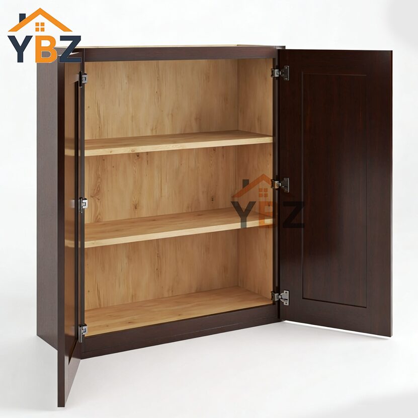 Shaker Espresso 30″ 36″ 42″ H Double Door Wall Cabinet