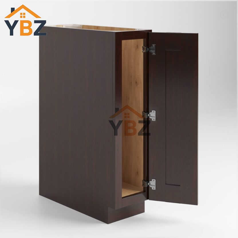 Shaker Espresso Base Spice Cabinet with 5 Drawers/Base Tray/ Pull Base Cabinet