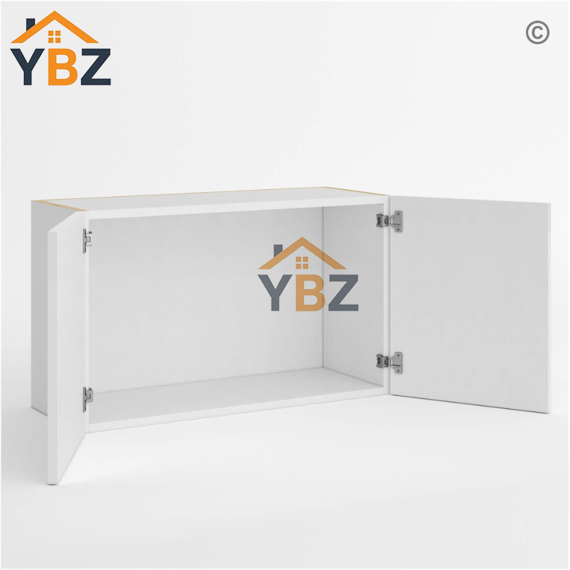 2 Frameless Gloss White Double Door Wall Microwave/Stove Bridge Cabinet12″15″18″24″H