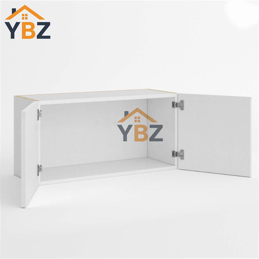 2 Frameless Gloss White Double Door Wall Microwave/Stove Bridge Cabinet12″15″18″24″H
