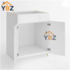 Frameless Gloss White Sink Base With Double Doors and Double Dummy Drawer/Single Dummy Drawer