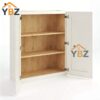 Charleston White Raised Panel  30″ 36″ 42″ H Double Door Wall Cabinet