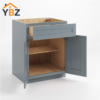 2 Gray Shaker Base Cabinet with Double Doors & Single Drawer
