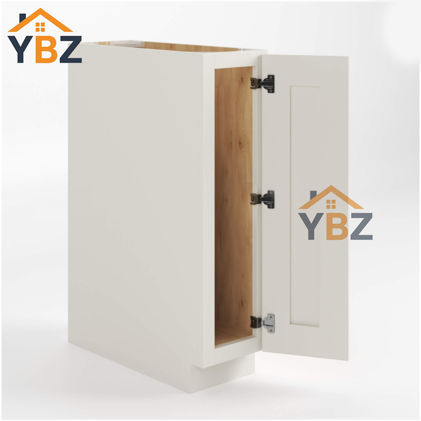 Charleston White Raised Panel Base Spice Cabinet with 5 Drawers/Spice Pull Base Cabinet/Base Tray