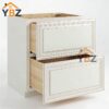 Charleston White Raised Panel Two/Three Drawer Base