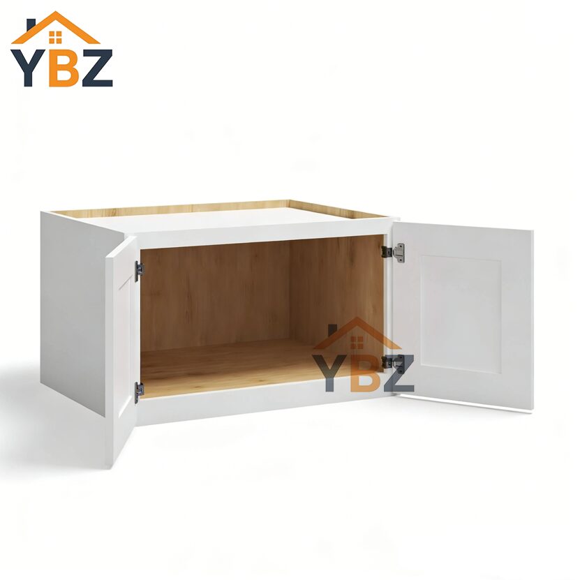 White Shaker 30″33″36″ W Refrigerator Wall Cabinet 24″ Deep