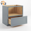 2 Gray Shaker Microwave Base Cabinet with Single Drawer