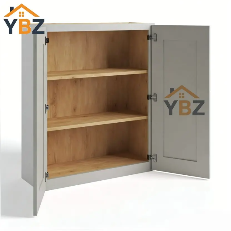 Dorian Gray Shaker Double Door Wall Cabinets 30″H,36″H,42″H,12″D