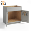 2 Dorian Gray Shaker Sink Base Double Door and Double False Drawer/1 False Drawer