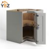 2 Dorian Gray Shaker Wall Easy Reach /Base Lazy Susan Cabinet