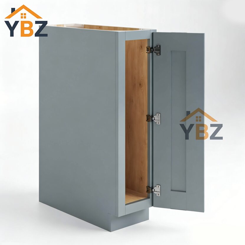 Gray Shaker Base Spice Cabinet with 5 Drawers/Gray Shaker Base Tray
