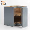 Gray Shaker Lazy Susan Base Cabinet