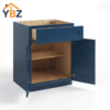 Navy Blue Shaker Base Cabinet with Double Doors & Single Drawer