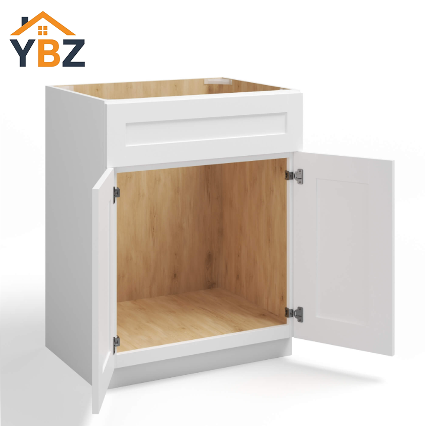 White Shaker Single /Double Vanity Sink Base Cabinet