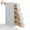 White Shaker Base Spice Cabinet with 5 Drawers/Shaker Base Tray/Base Cabinet
