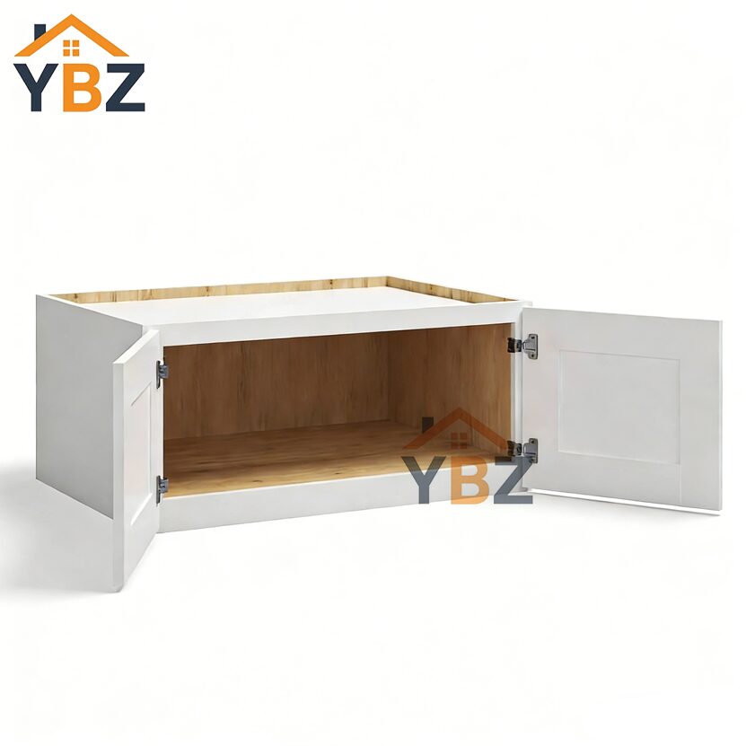 White Shaker 30″33″36″ W Refrigerator Wall Cabinet 24″ Deep