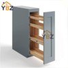 Gray Shaker Spice Pull Base Cabinet