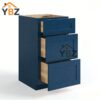 2 Navy Blue Shaker Vanity Two/Three Drawer Base Cabinet