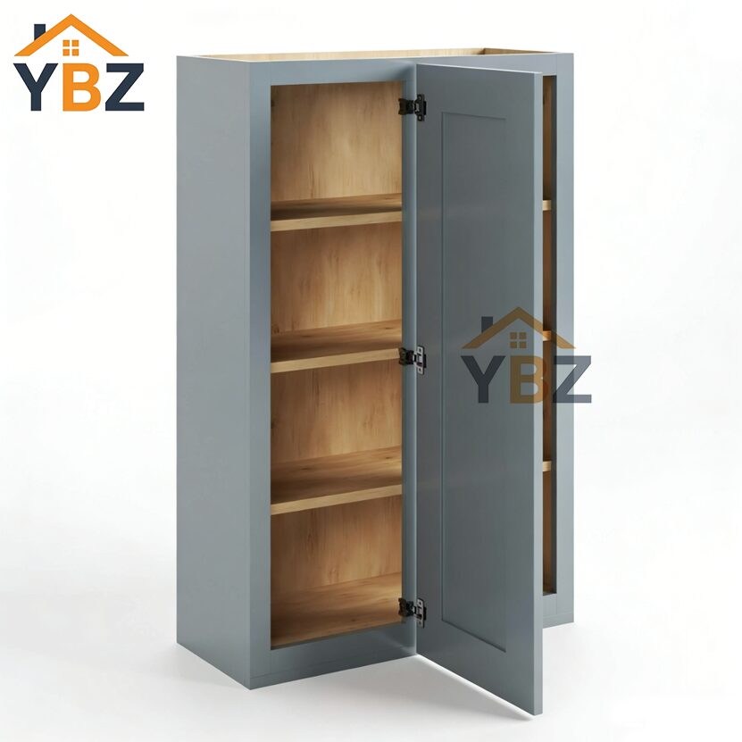 2 Gray Shaker 30″ 42″ H Wall Blind Cabinet