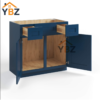 2 Navy Blue Shaker Vanity Combo Cabinet