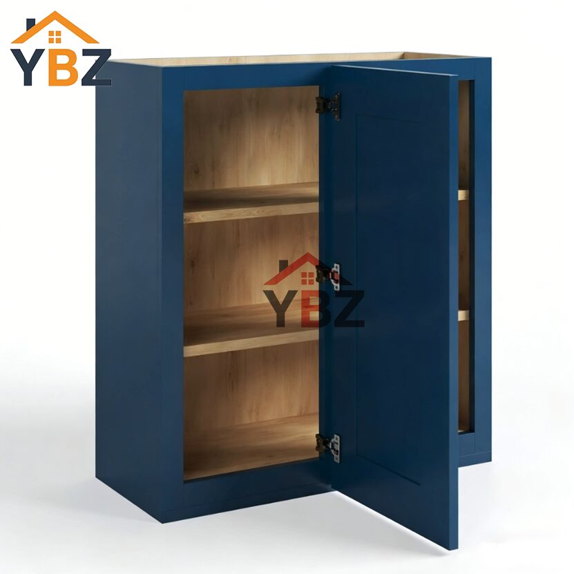2 Navy Blue Shaker 30″ 36″ 42″H Wall Blind Cabinet