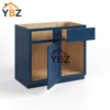Navy Blue Shaker Blind Corner Base Cabinet (L/R interchangeable)