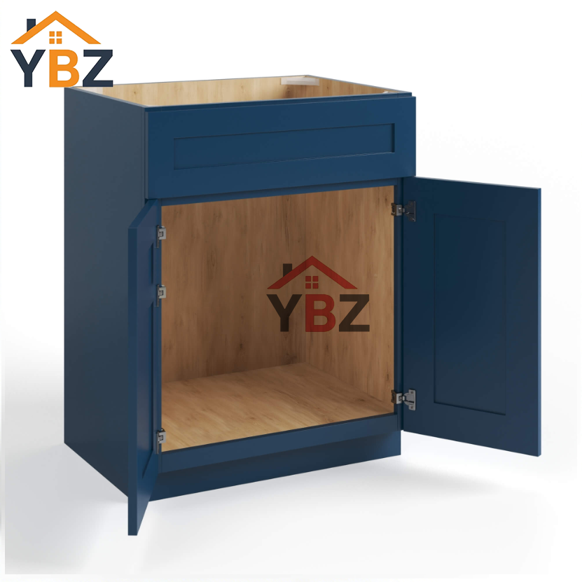 2 Navy Blue Shaker Single/Double Vanity Sink Base Cabinet