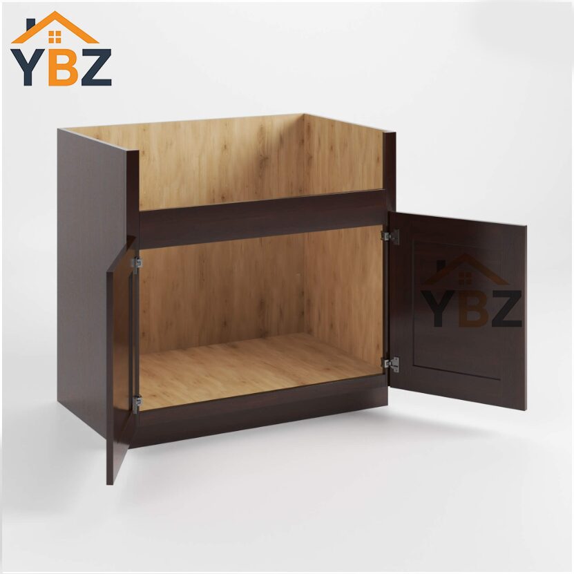 2 Shaker Espresso Farmhouse Sink Base