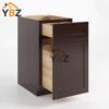 2 Shaker Espresso Trash Base Cabinet