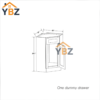 2 Shaker Espresso Corner Sink Base Cabinet with False Drawer