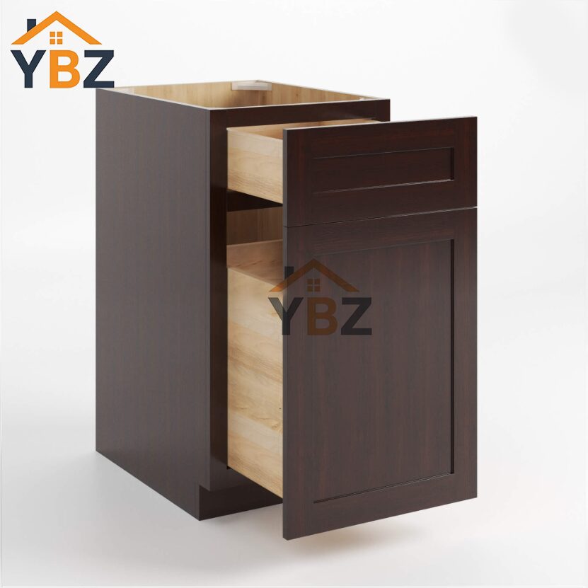 2 Shaker Espresso Trash Base Cabinet