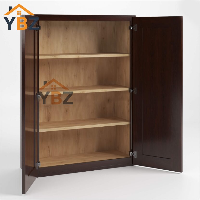 Shaker Espresso 30″ 36″ 42″ H Double Door Wall Cabinet