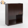 2 Shaker Espresso Microwave Wall Cabinet