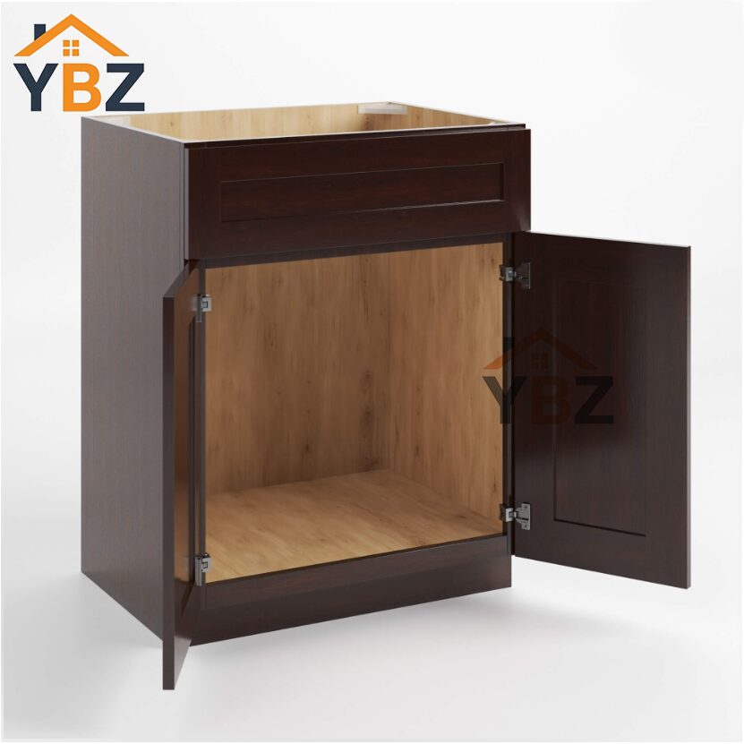 Shaker Espresso Single / Double Vanity Sink Base Cabinet