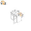 3 Navy Blue Shaker Vanity Combo Cabinet