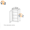3 Navy Blue Shaker 30″36″42″ H Single Door Wall Cabinet