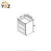 White Shaker Three Drawer Base White Shaker Cabinets