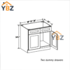 3 Shaker Espresso Sink Base With Double Doors and False Drawers