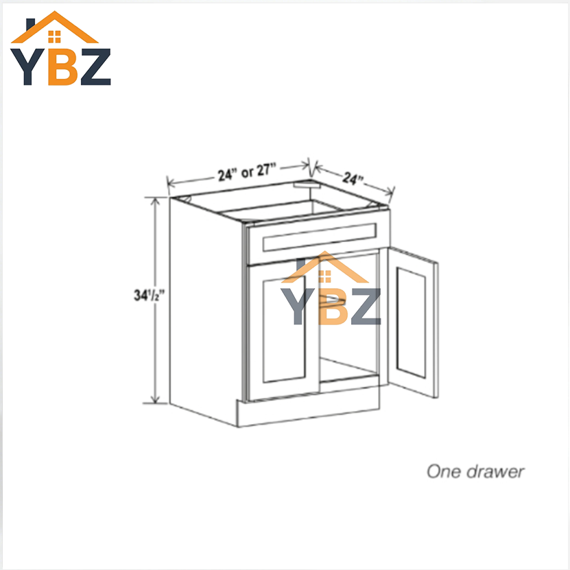Shaker Espresso Base Cabinet with Double Doors & Single Drawer/Double Doors and Drawers