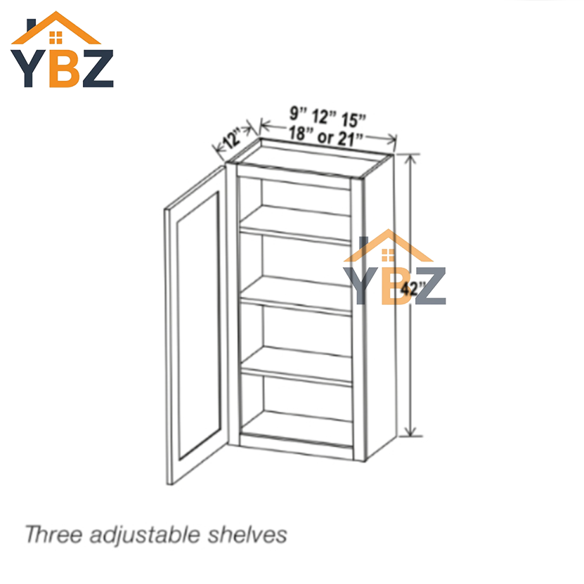 Shaker Espresso 42″ H Single Door Wall Cabinet