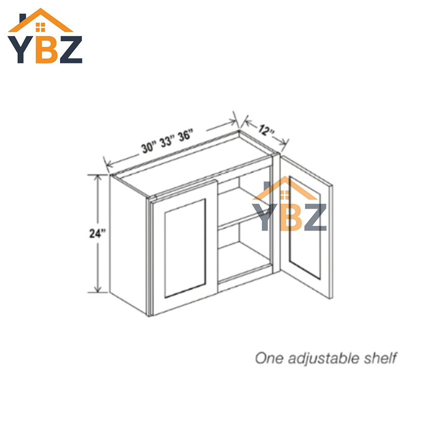Shaker Espresso12″15″18″ 24″ H Double Door Wall Cabinet