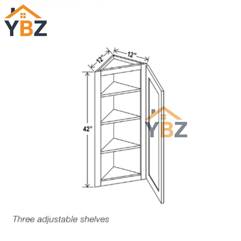 Charleston White Raised Panel 12 W Angle Wall Cabinet