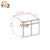 Dove White Slim Shaker Sink Base With Double Doors