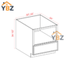 3 Dove White Slim Shaker Microwave Base Cabinet